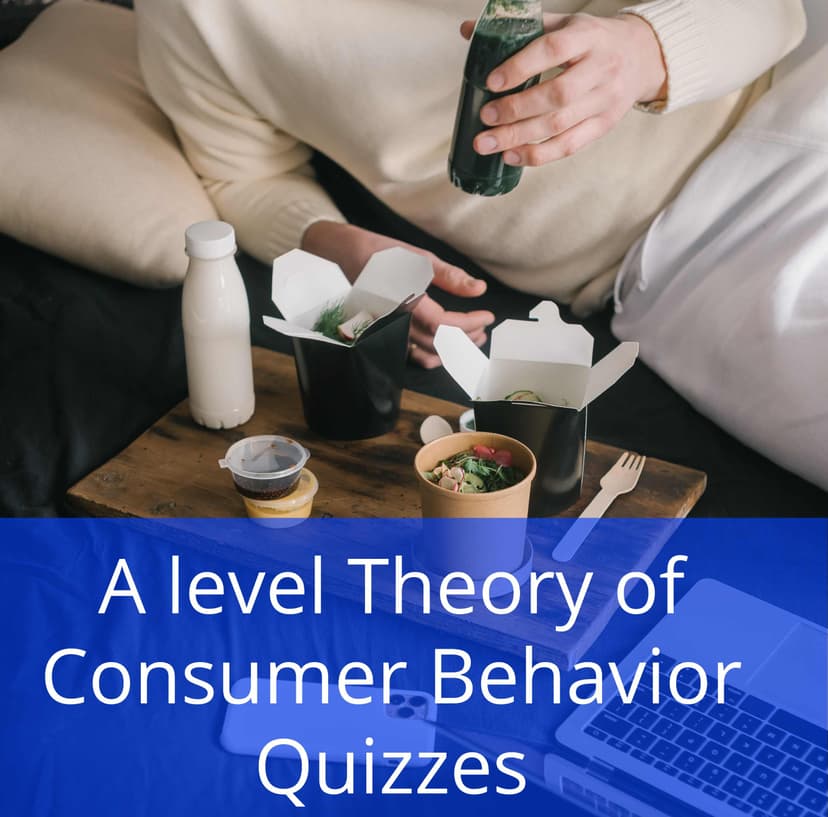 A level Theory of Consumer Behavior Quizzes